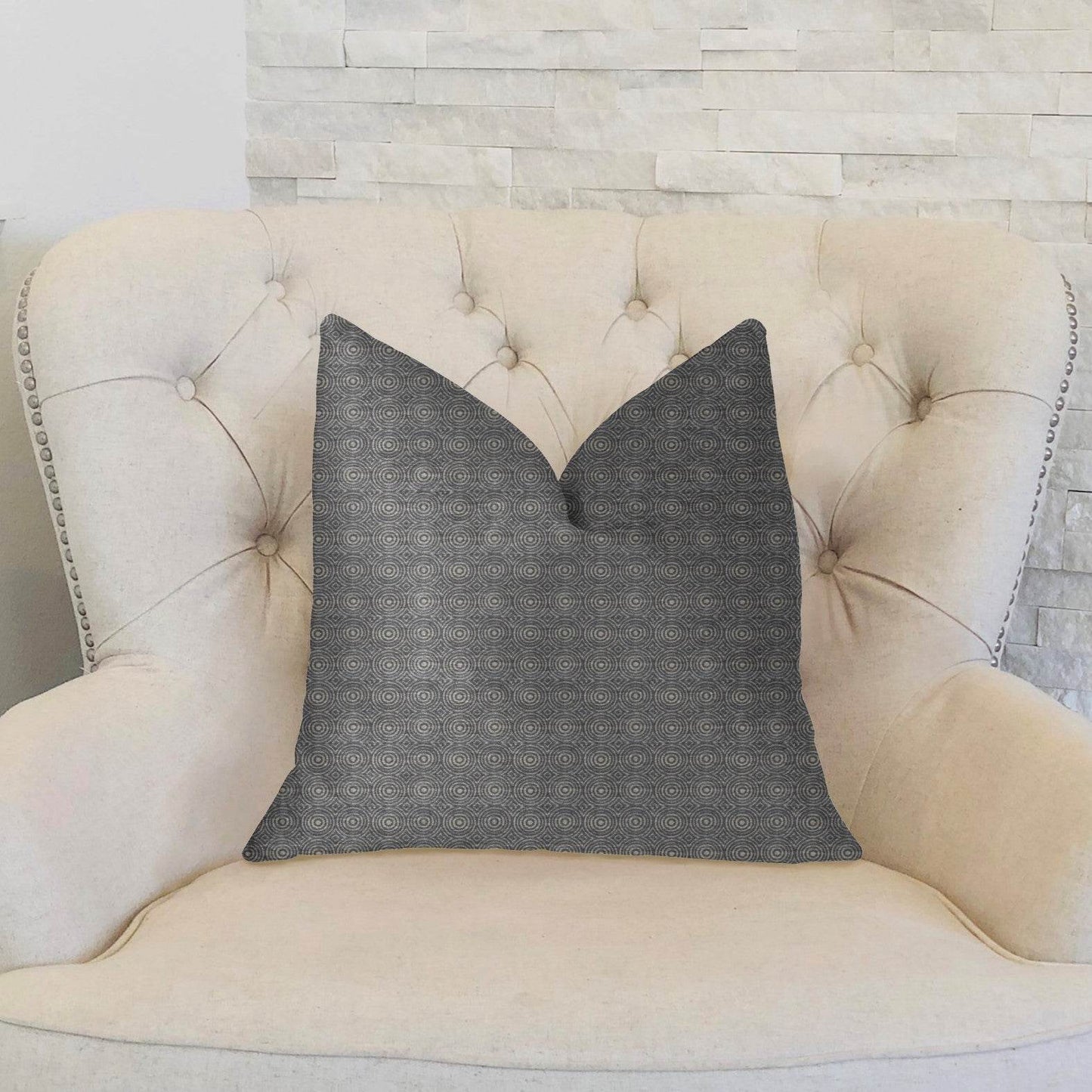 Halo Knights Blue and Gray Luxury Throw Pillow - Plutus Brands