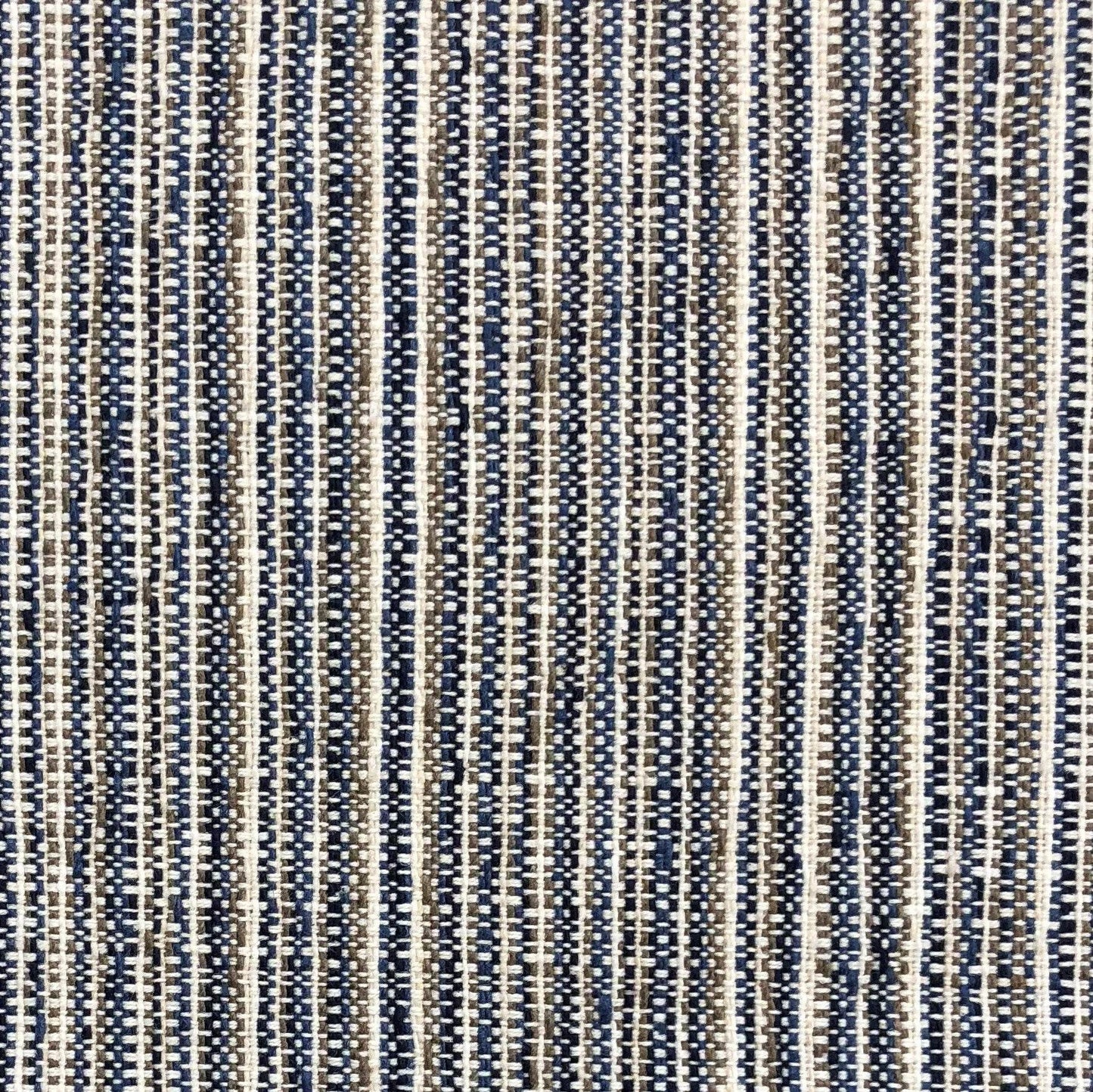 Parallel Lanes Blue, Beige and Brown Luxury Throw Pillow - Plutus Brands