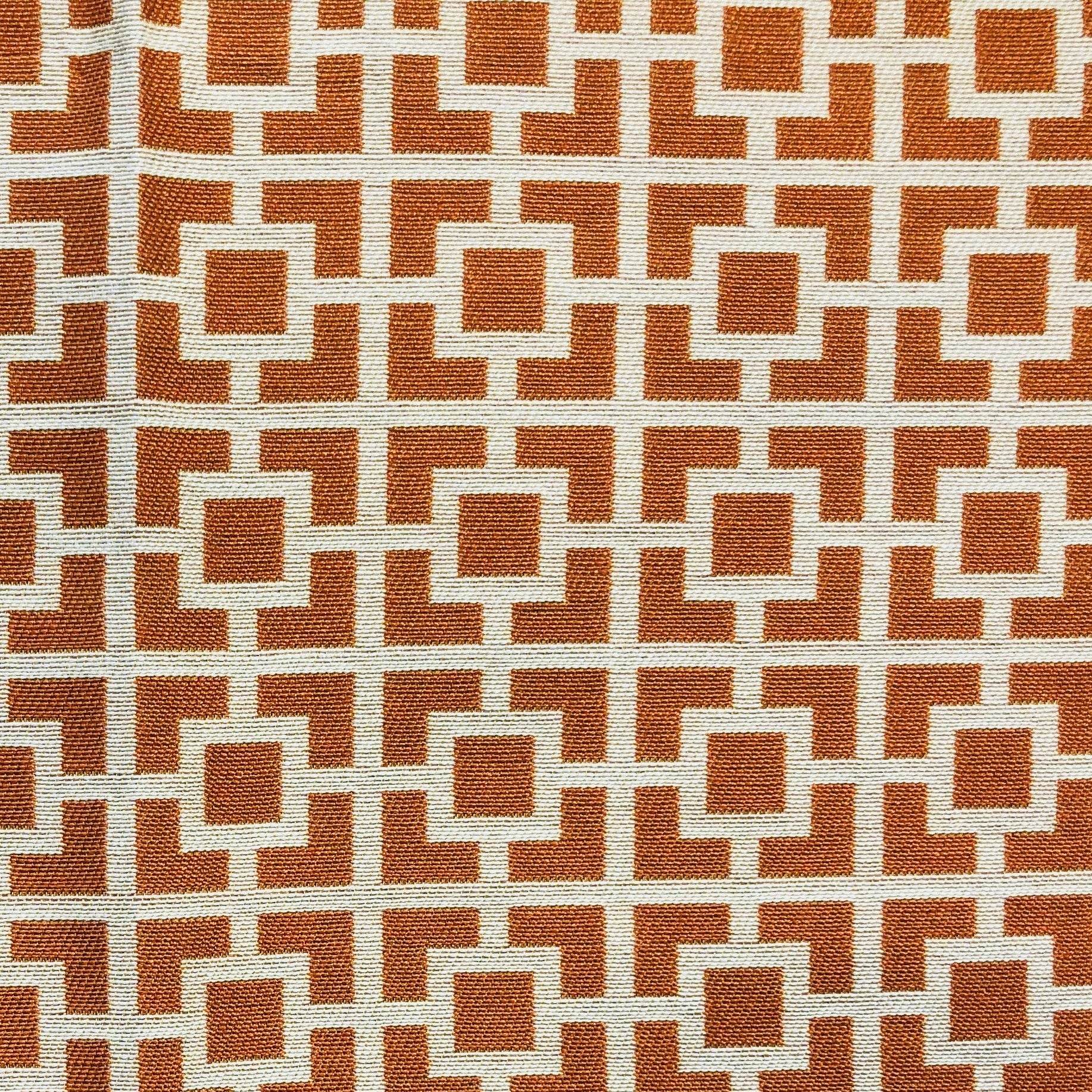 Uptown Orange and Ivory Luxury Throw Pillow - Plutus Brands