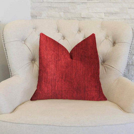 Sangria Cherry Red Luxury Throw Pillow - Plutus Brands