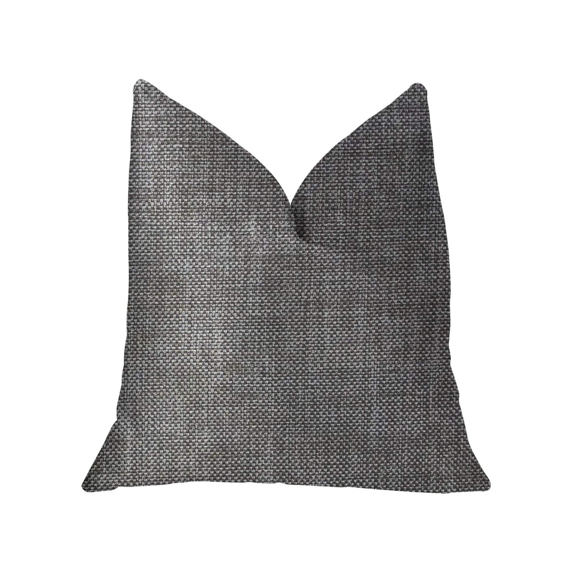 Grey Pebble Silver Luxury Throw Pillow - Plutus Brands