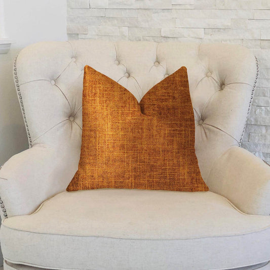 Marmalade Brown and Gold Luxury Throw Pillow - Plutus Brands