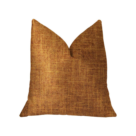 Marmalade Brown and Gold Luxury Throw Pillow - Plutus Brands