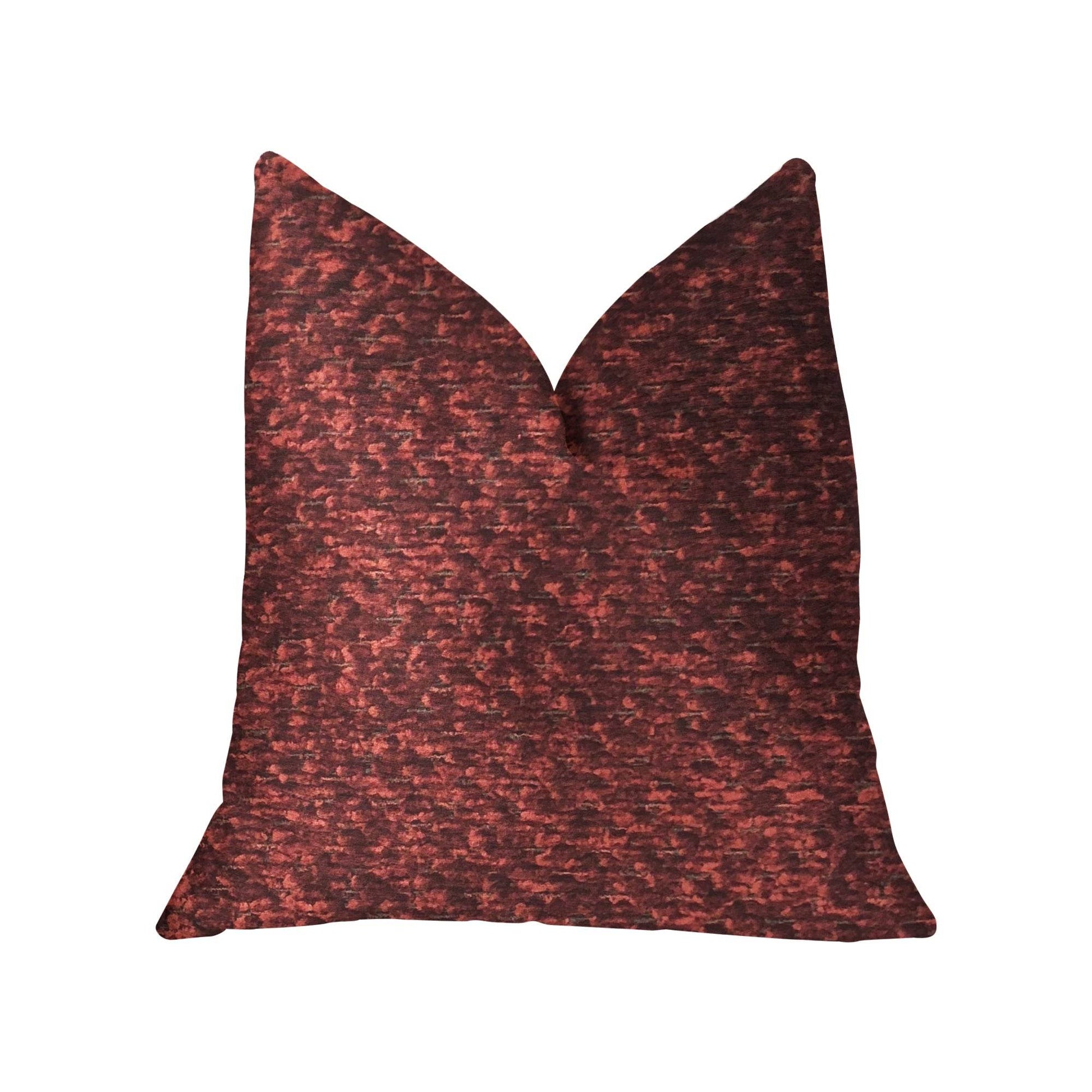 Hibiscus Burgundy Red Luxury Throw Pillow - Plutus Brands