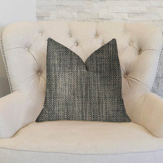 Bluejay Cayne Blue and Gray Luxury Throw Pillow - Plutus Brands