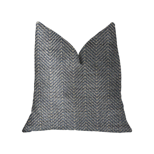 Amalfi Blue and Ivory Luxury Throw Pillow - Plutus Brands