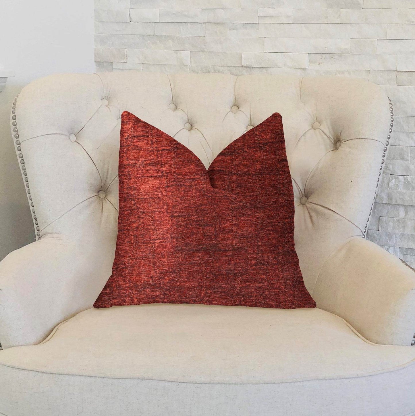 Paprika Jam Burgundy Red Luxury Throw Pillow - Plutus Brands