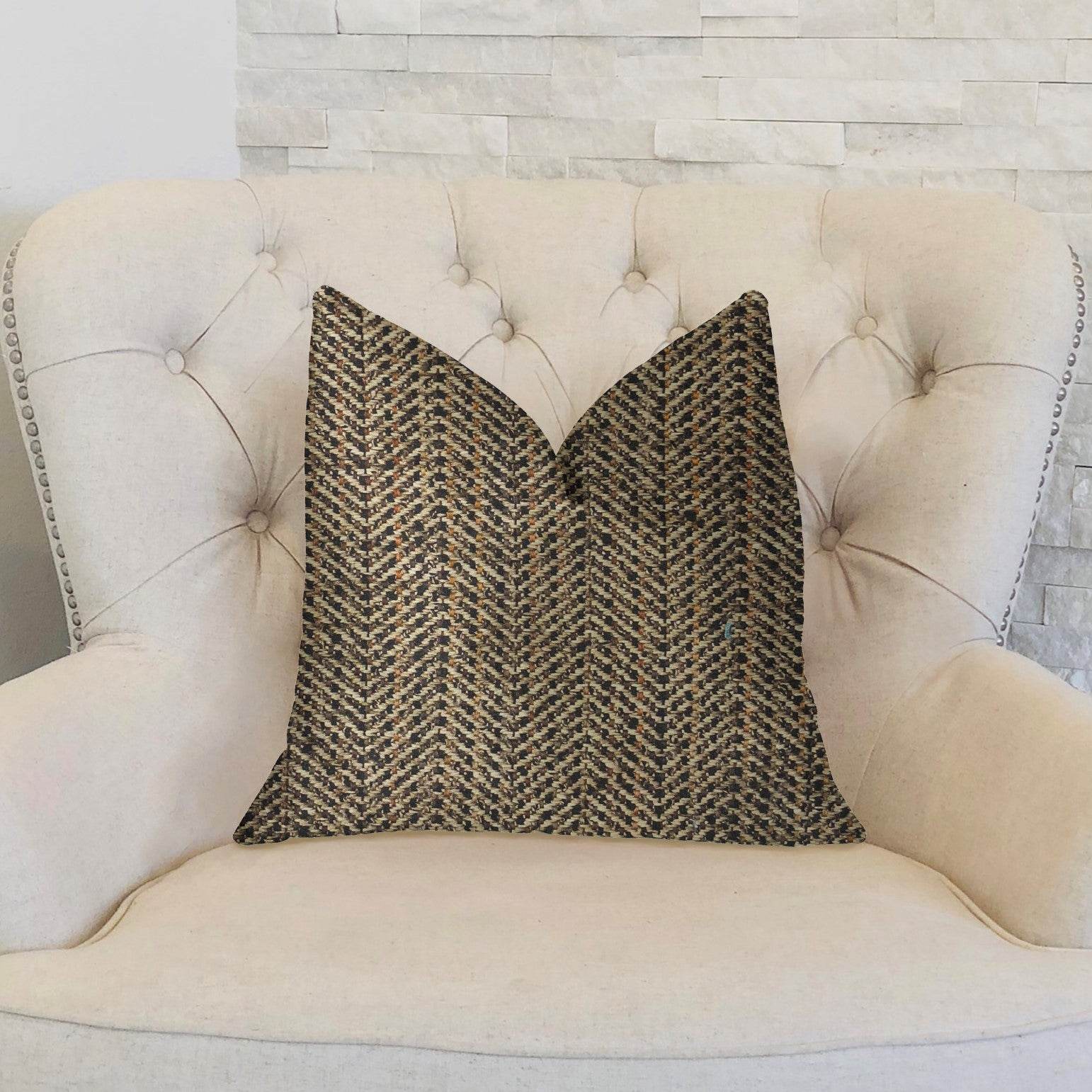 Honeybee Brown Shades Luxury Throw Pillow - Plutus Brands