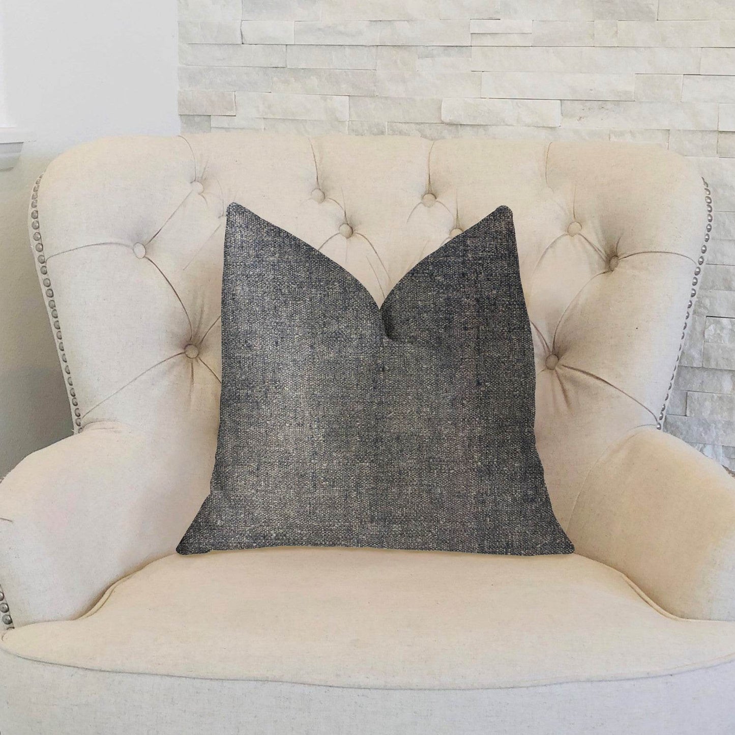 Deep Mantra Charcoal Luxury Throw Pillow - Plutus Brands