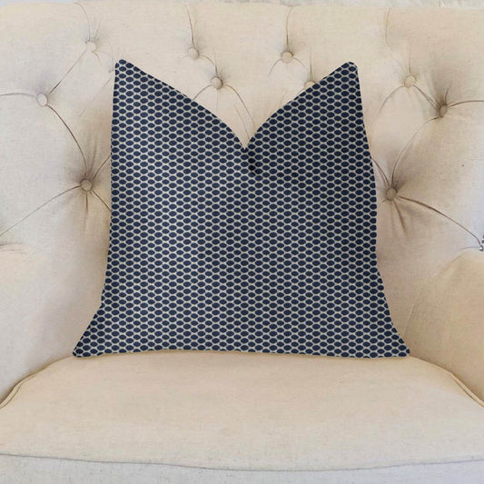 Blackwell Blue and Beige Luxury Throw Pillow - Plutus Brands