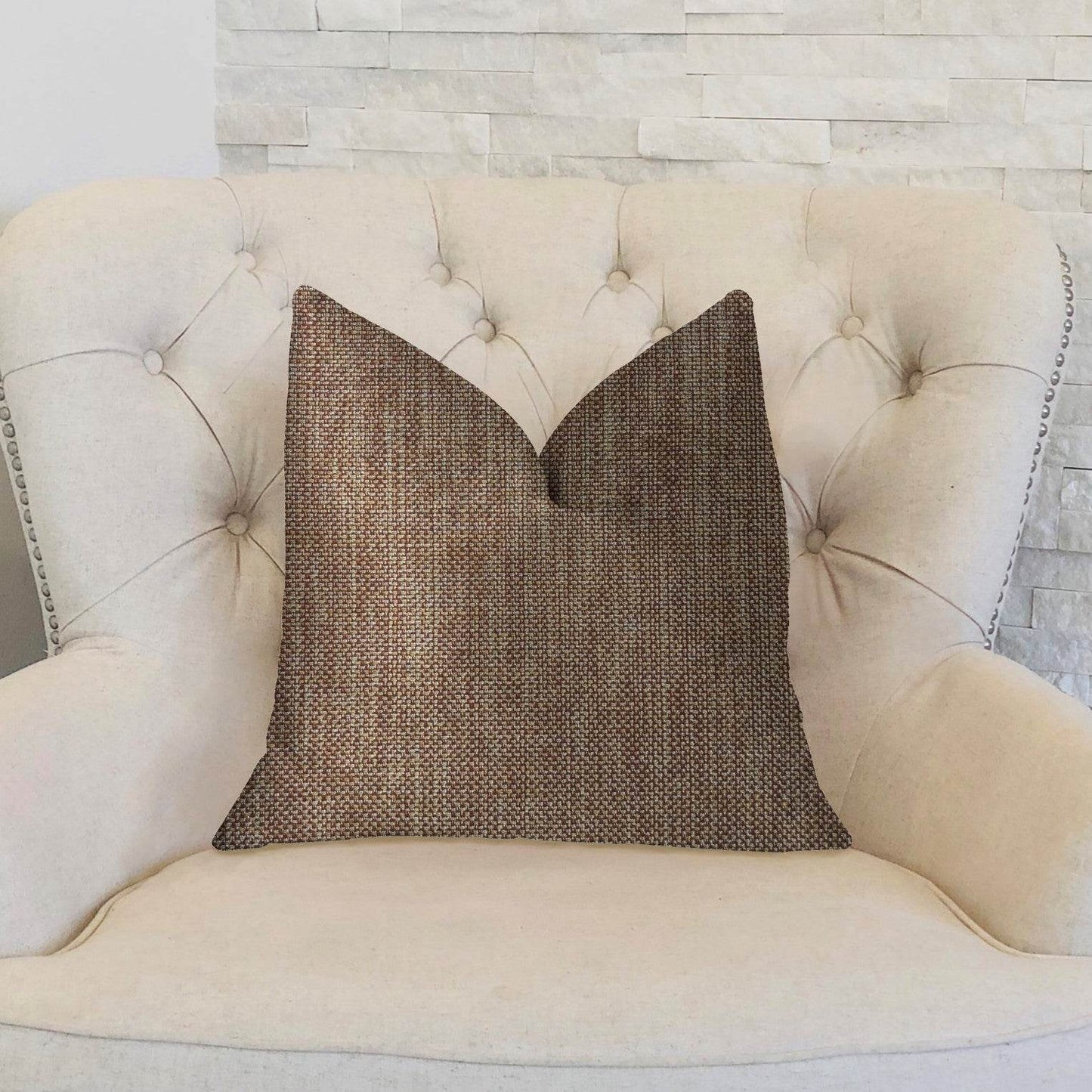 Ganache Gold Luxury Throw Pillow - Plutus Brands