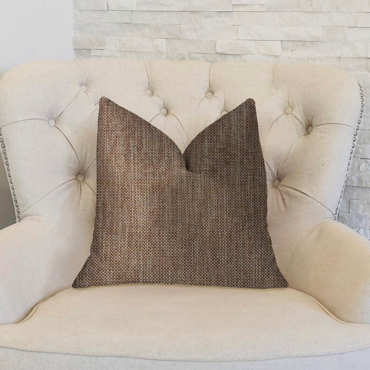 Ganache Gold Luxury Throw Pillow - Plutus Brands