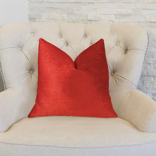 Cherry Love Orange and Red Luxury Throw Pillow - Plutus Brands