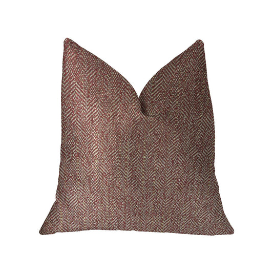 Antoinette Red and Gold Luxury Throw Pillow - Plutus Brands