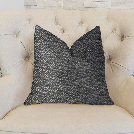 Eloquent Haze Silver Luxury Throw Pillow - Plutus Brands