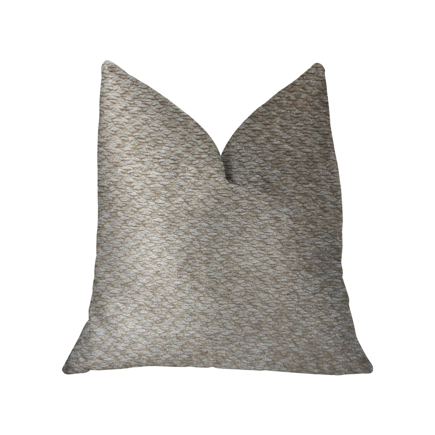 Crème Brulee Beige Luxury Throw Pillow - Plutus Brands