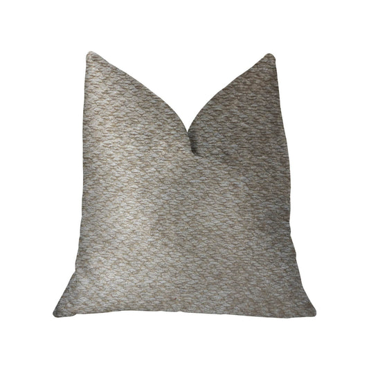 Crème Brulee Beige Luxury Throw Pillow - Plutus Brands