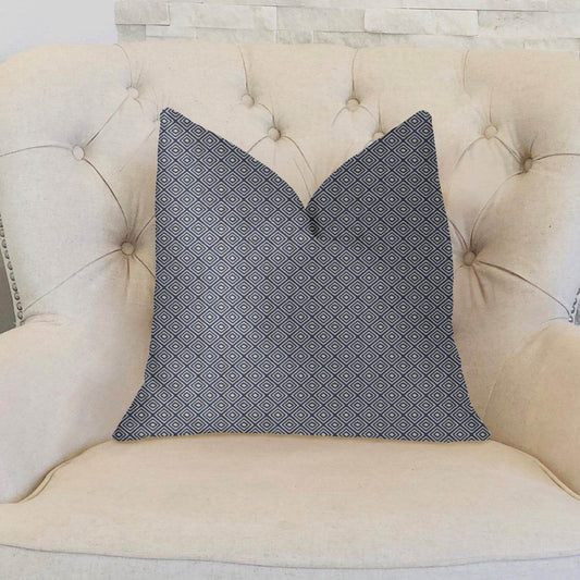 Daydream Blue and Beige Luxury Throw Pillow - Plutus Brands