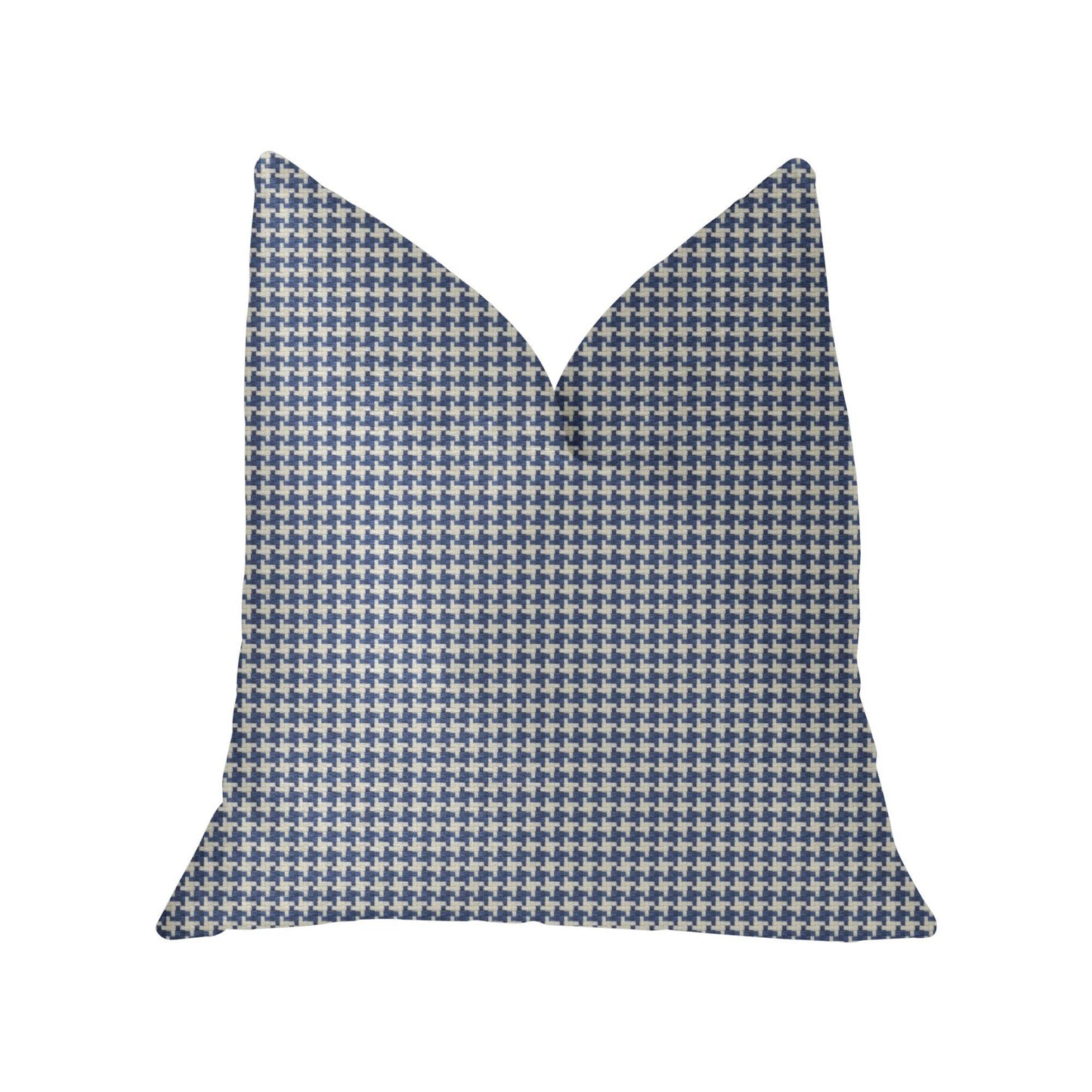 Mezmerize Blue, Beige and Black Luxury Throw Pillow - Plutus Brands