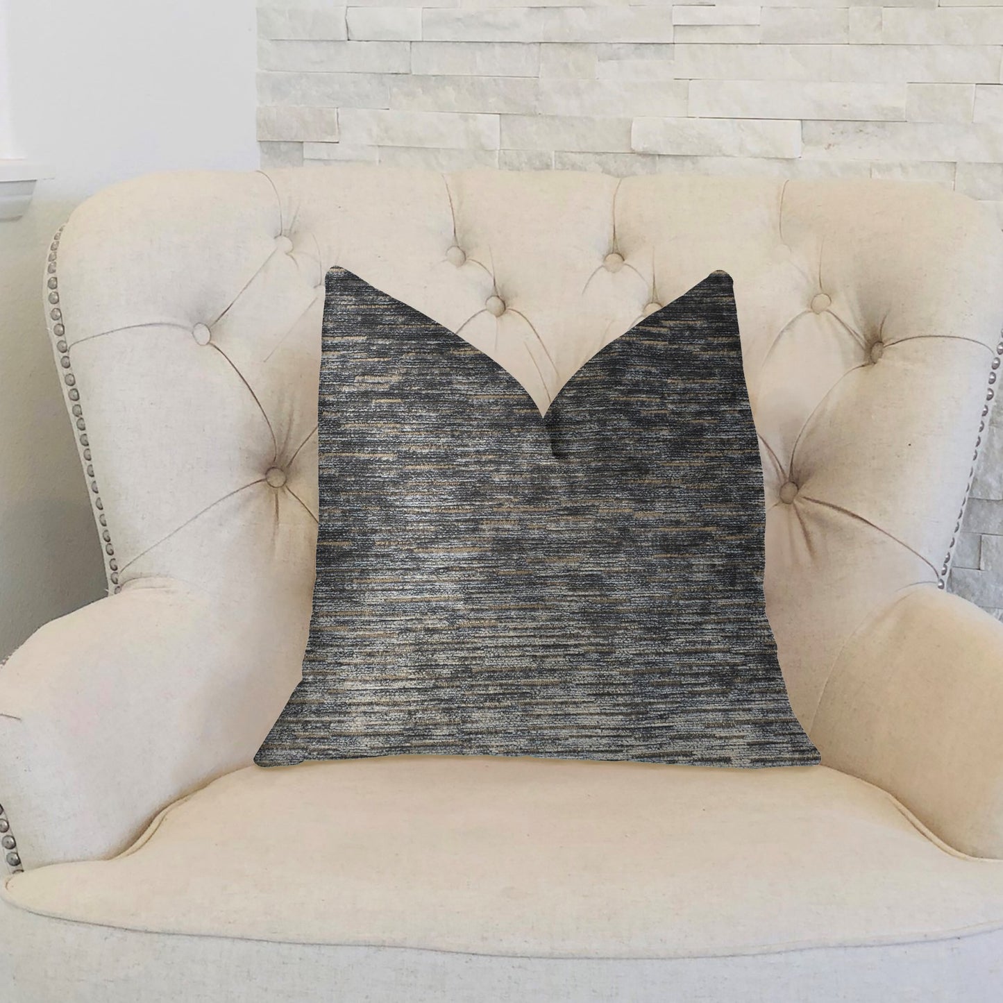 Lavish Touch Blue Luxury Throw Pillow