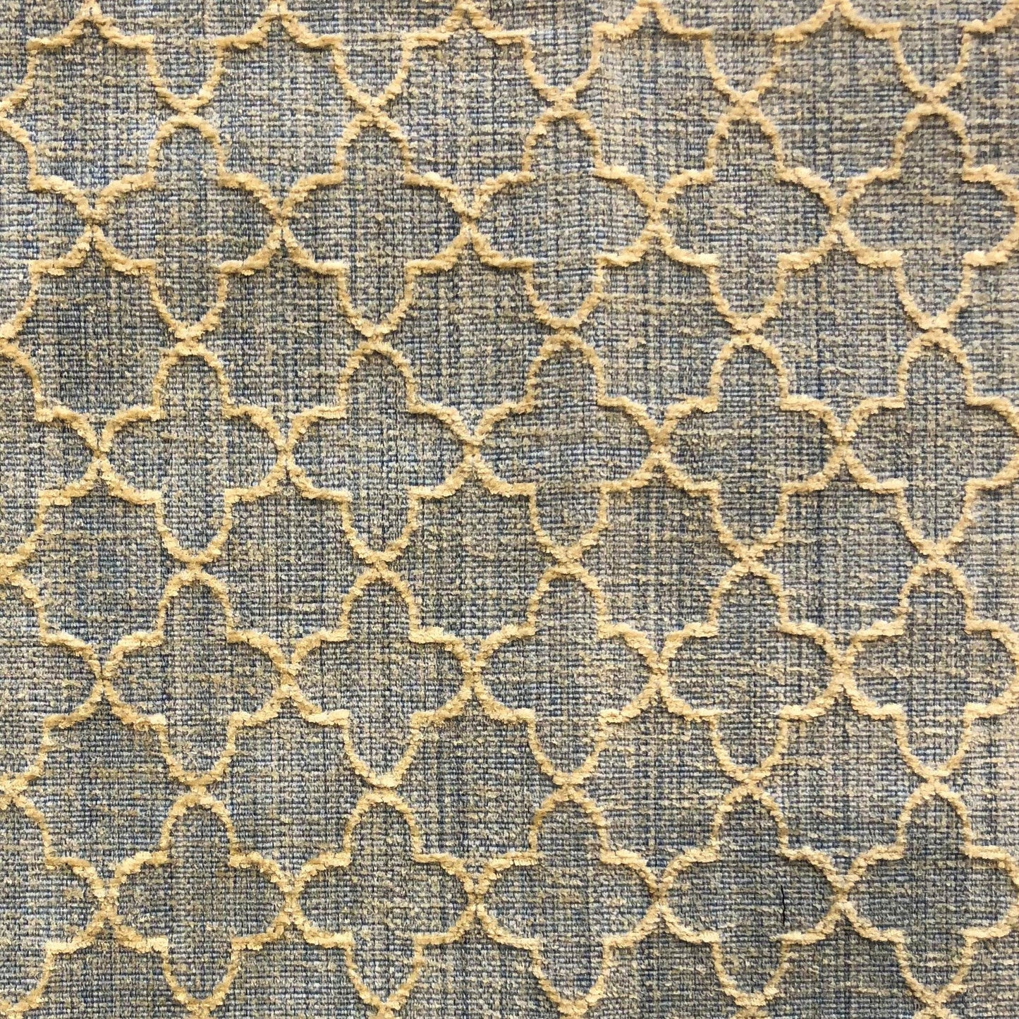 Golden Clove Blue and Beige Luxury Throw Pillow - Plutus Brands