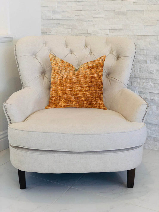 Aureila Brown Bronze Luxury Throw Pillow - Plutus Brands