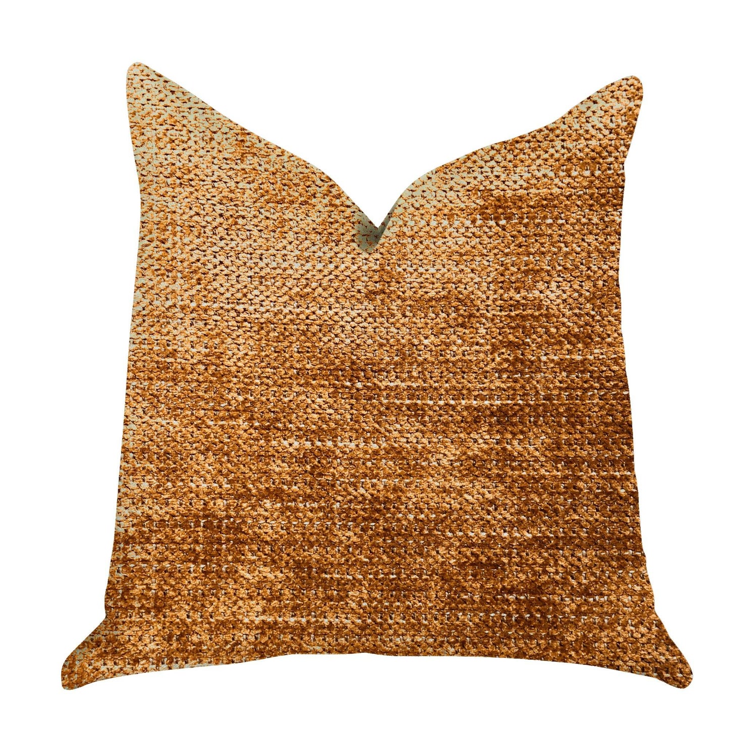 Aureila Brown Bronze Luxury Throw Pillow - Plutus Brands