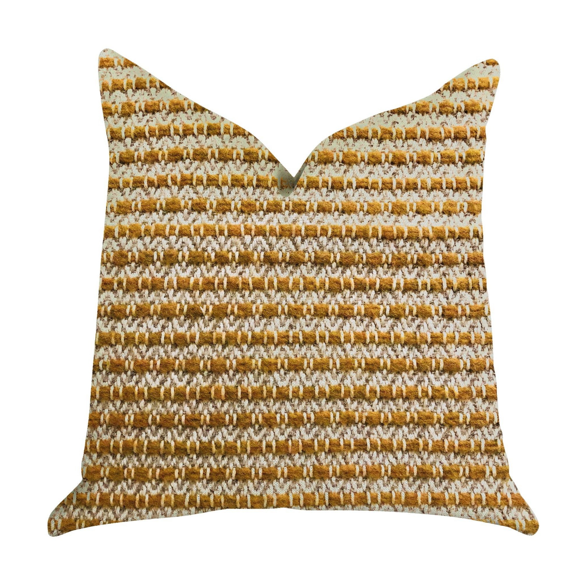 Hamilton Braid Brown Tones Luxury Throw Pillow - Plutus Brands