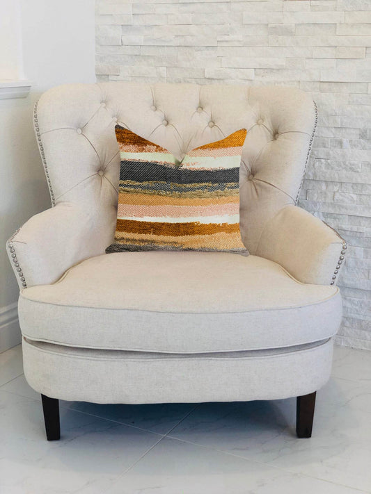 Bahia Belle Striped Luxury Throw Pillow - Plutus Brands