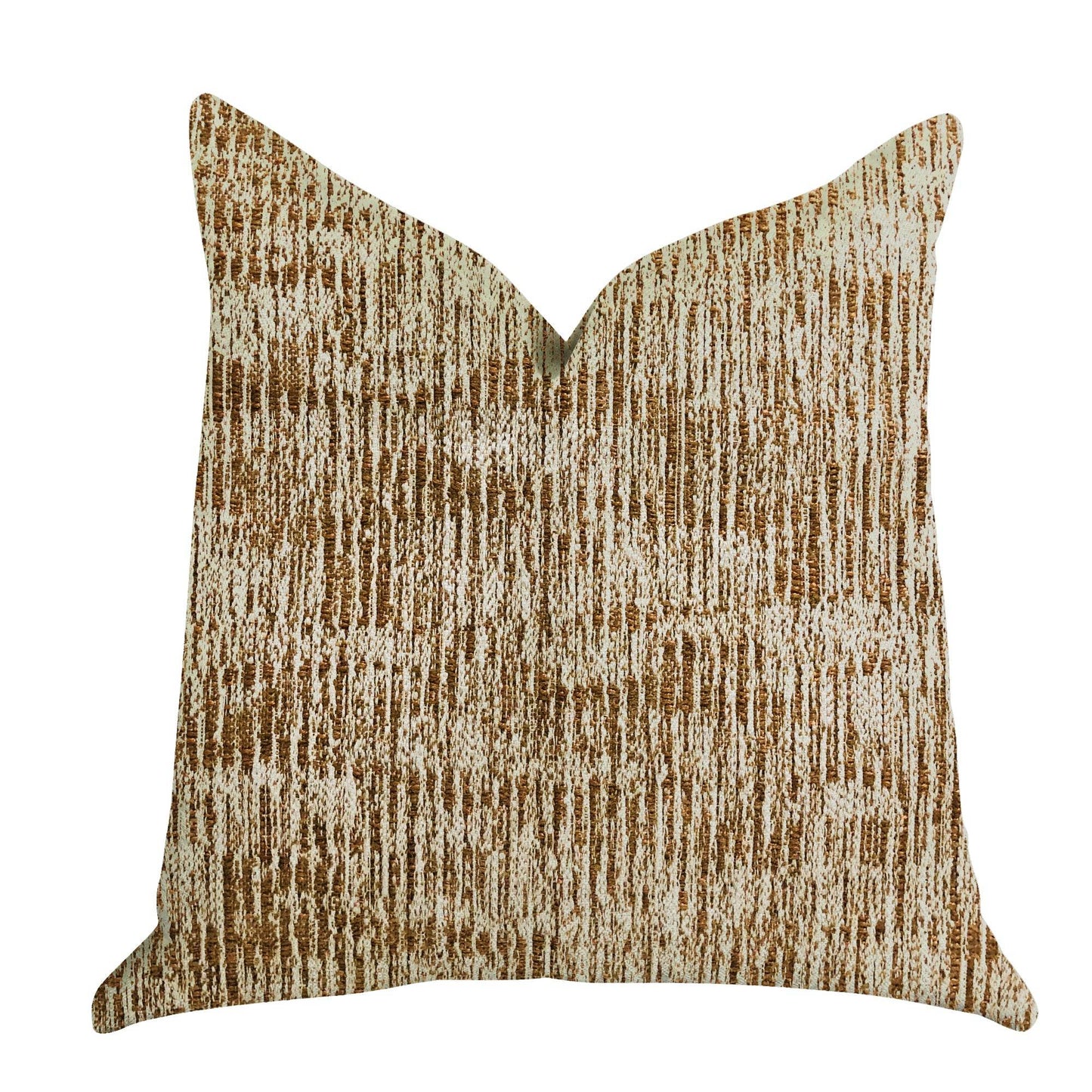 Ebony Russet Textured Luxury Throw Pillow - Plutus Brands