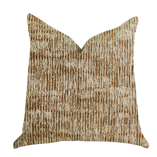 Ebony Russet Textured Luxury Throw Pillow - Plutus Brands