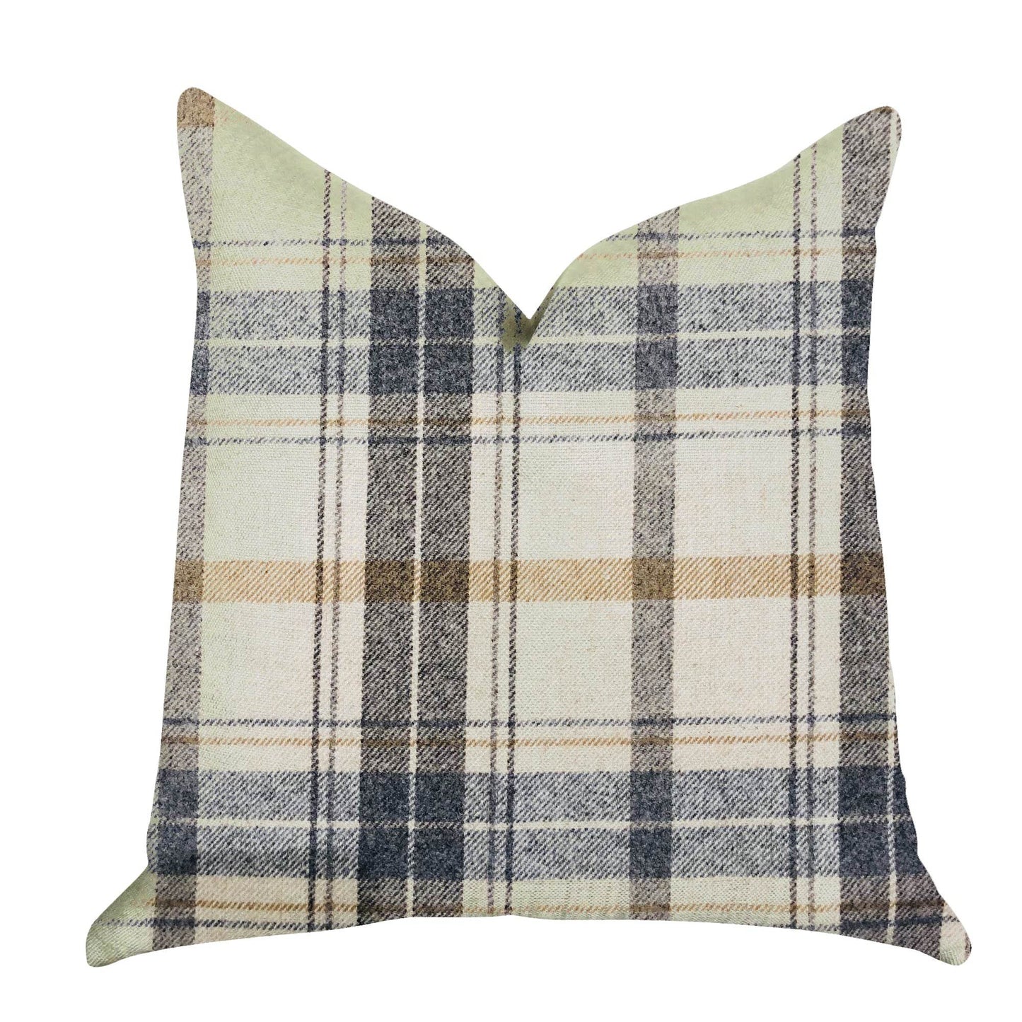 Plaid Rendezvous Luxury Throw Motif Pillow - Plutus Brands