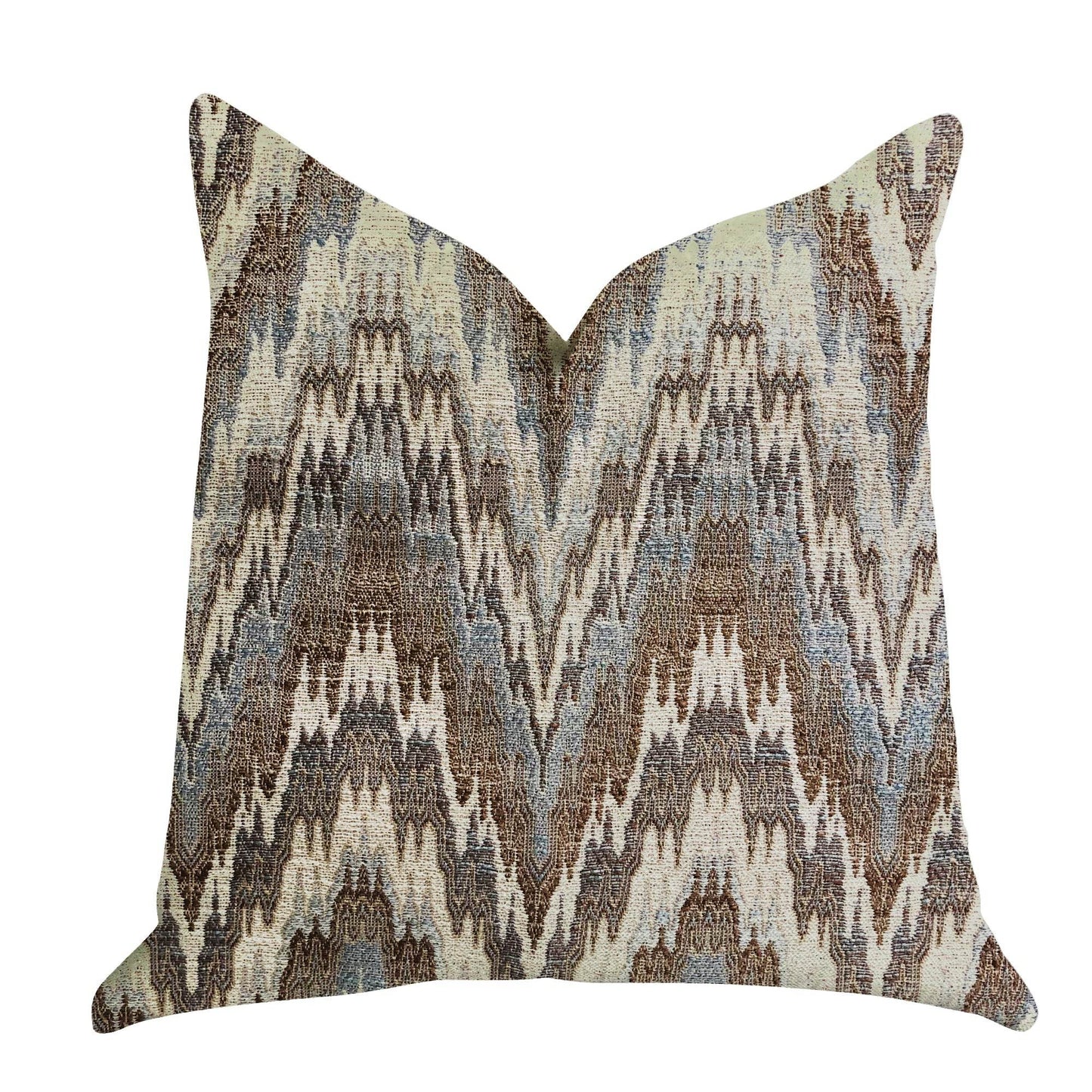 Mid Night Oblique Ridge Wave Luxury Throw Pillow - Plutus Brands