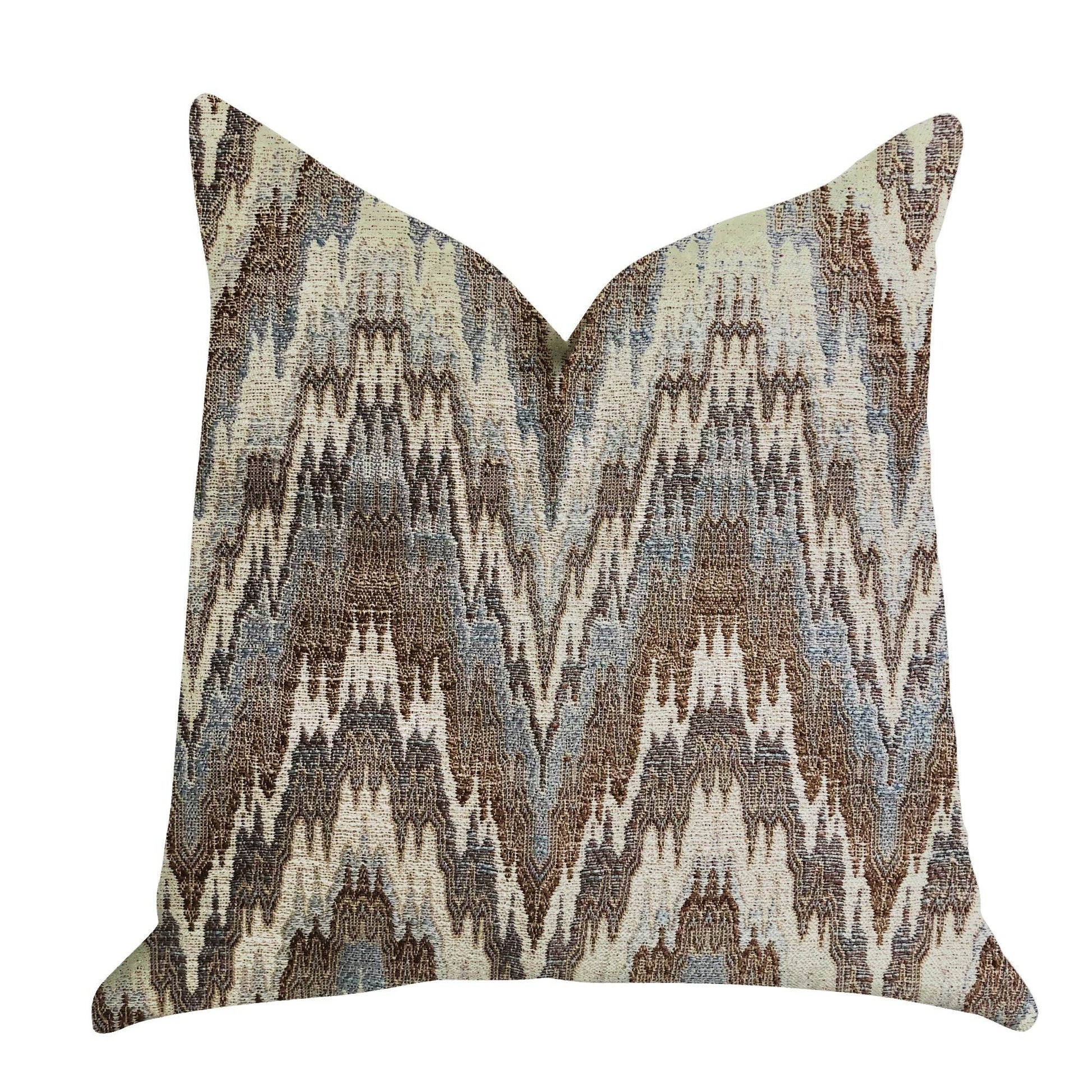 Mid Night Oblique Ridge Wave Luxury Throw Pillow - Plutus Brands