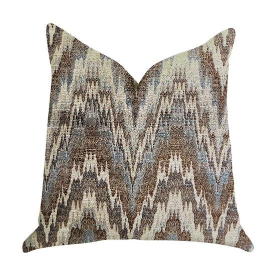 Mid Night Oblique Ridge Wave Luxury Throw Pillow - Plutus Brands