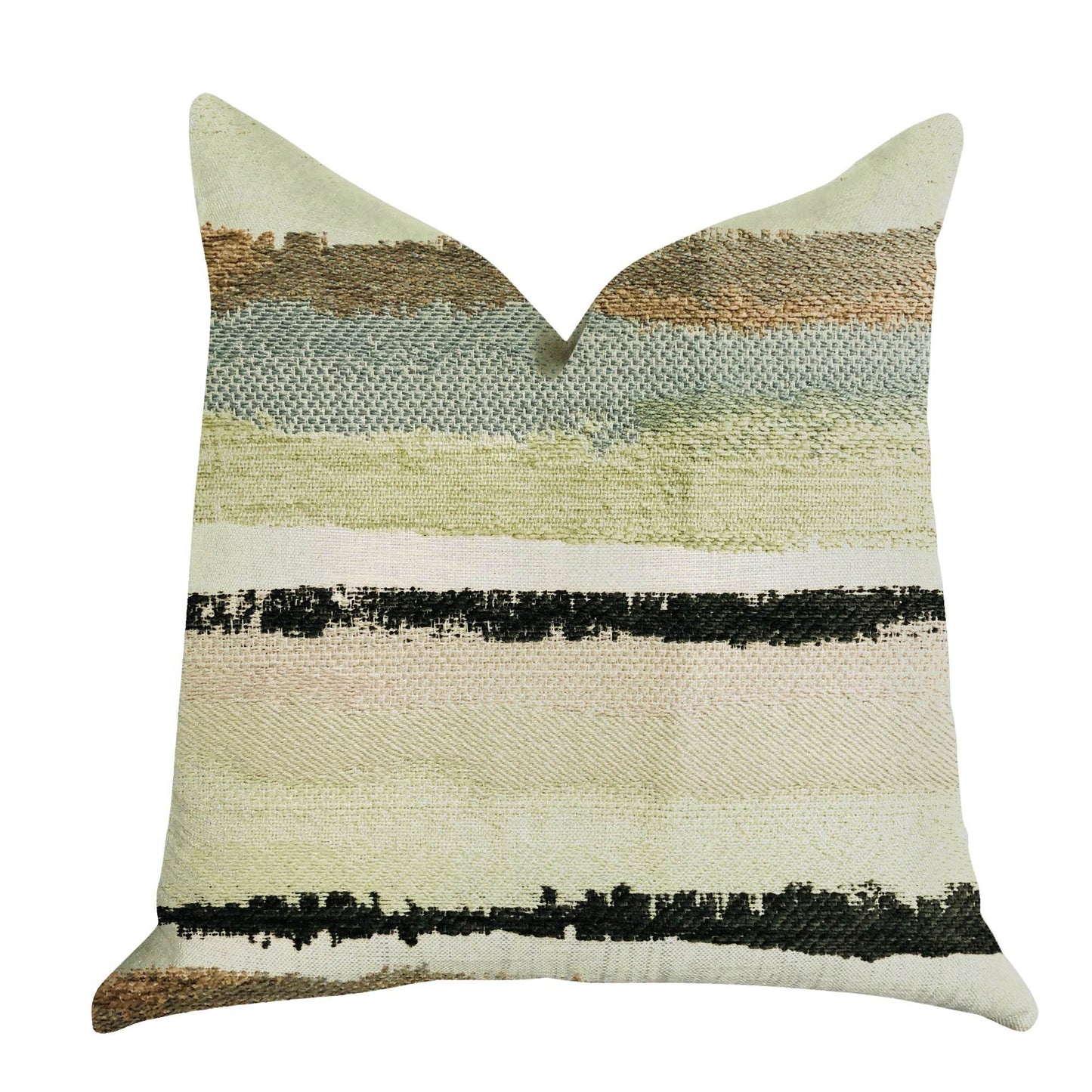 Lime Stone River Sand Multi Color Luxury Throw Pillow - Plutus Brands