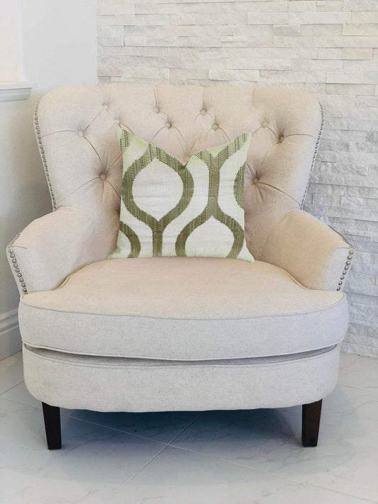 Morrocan Villa Light Grass Luxury Throw Pillow - Plutus Brands