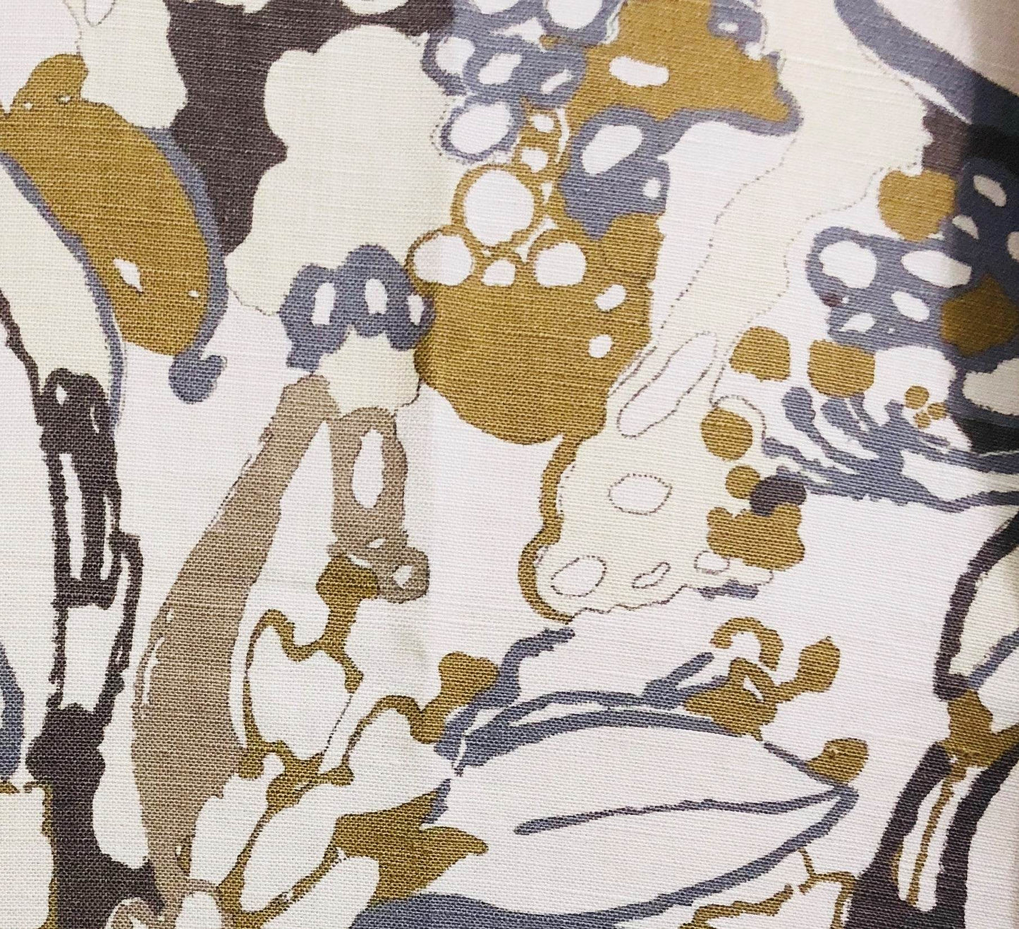 Camellia Floral Blue, Beige Tones Luxury Throw Pillow - Plutus Brands