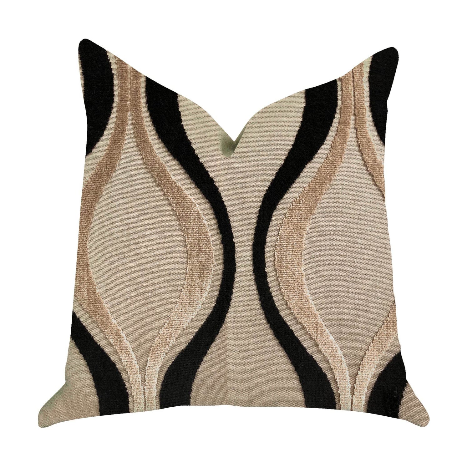 Misty Belvedere Luxury Throw Pillow in Brown and Black Tones - Plutus Brands