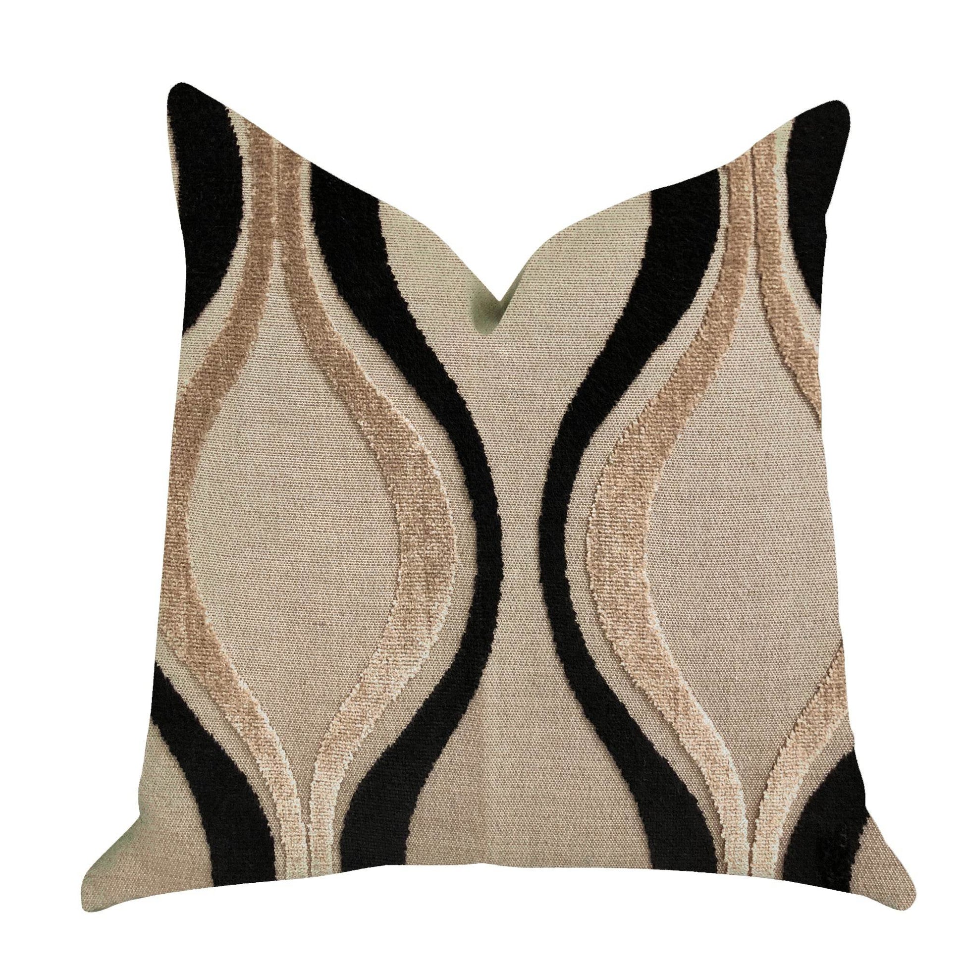 Misty Belvedere Luxury Throw Pillow in Brown and Black Tones - Plutus Brands
