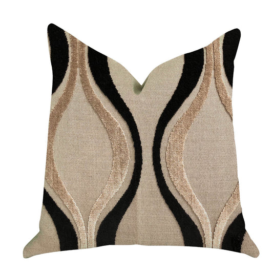 Misty Belvedere Luxury Throw Pillow in Brown and Black Tones - Plutus Brands