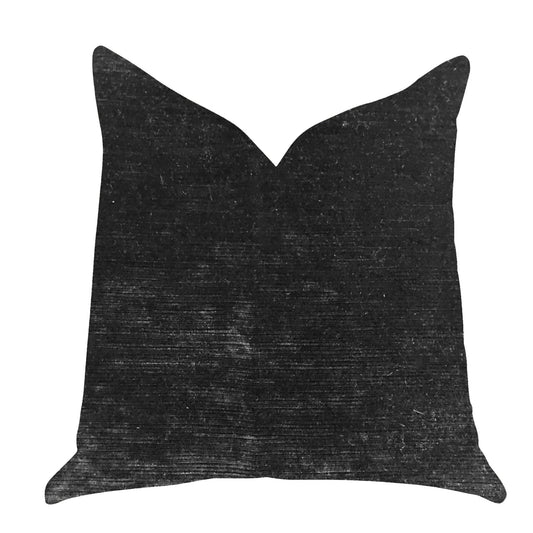 Onyx Caviar Velvet Throw Pillow in Black - Plutus Brands