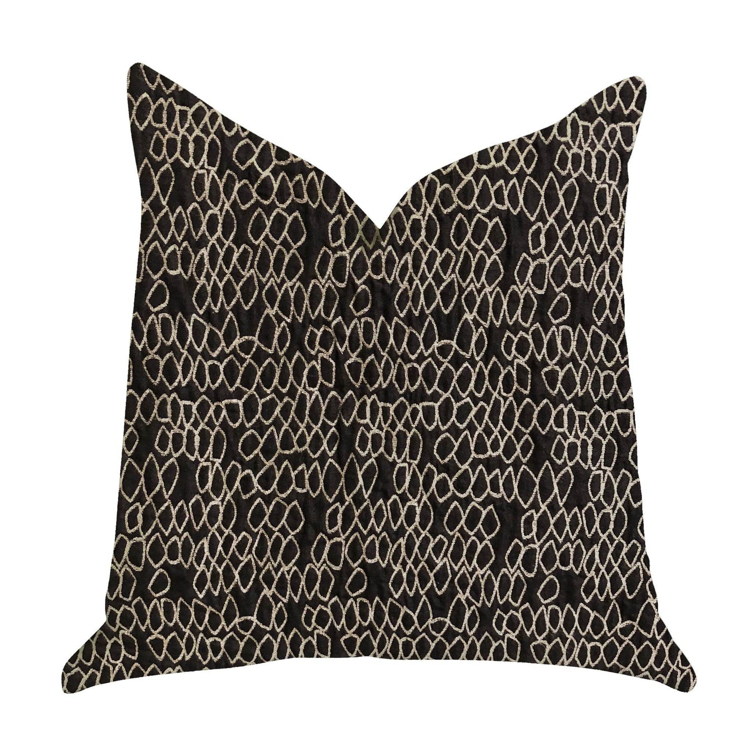 Carbonado Mine Luxury Throw Pillow in Black and White - Plutus Brands
