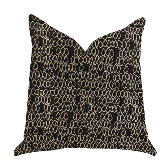 Carbonado Mine Luxury Throw Pillow in Black and White - Plutus Brands