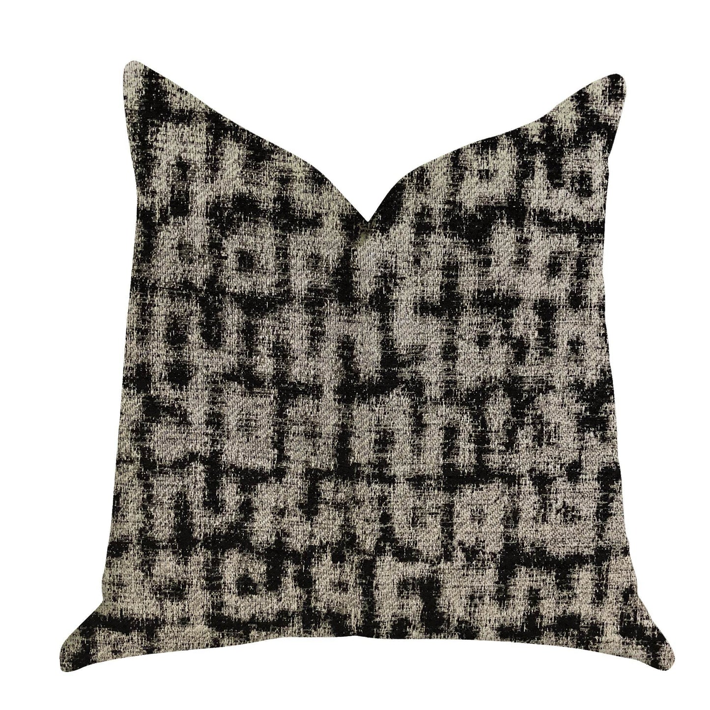 Modish Millie Luxury Throw Pillow in Black and Beige Tones - Plutus Brands