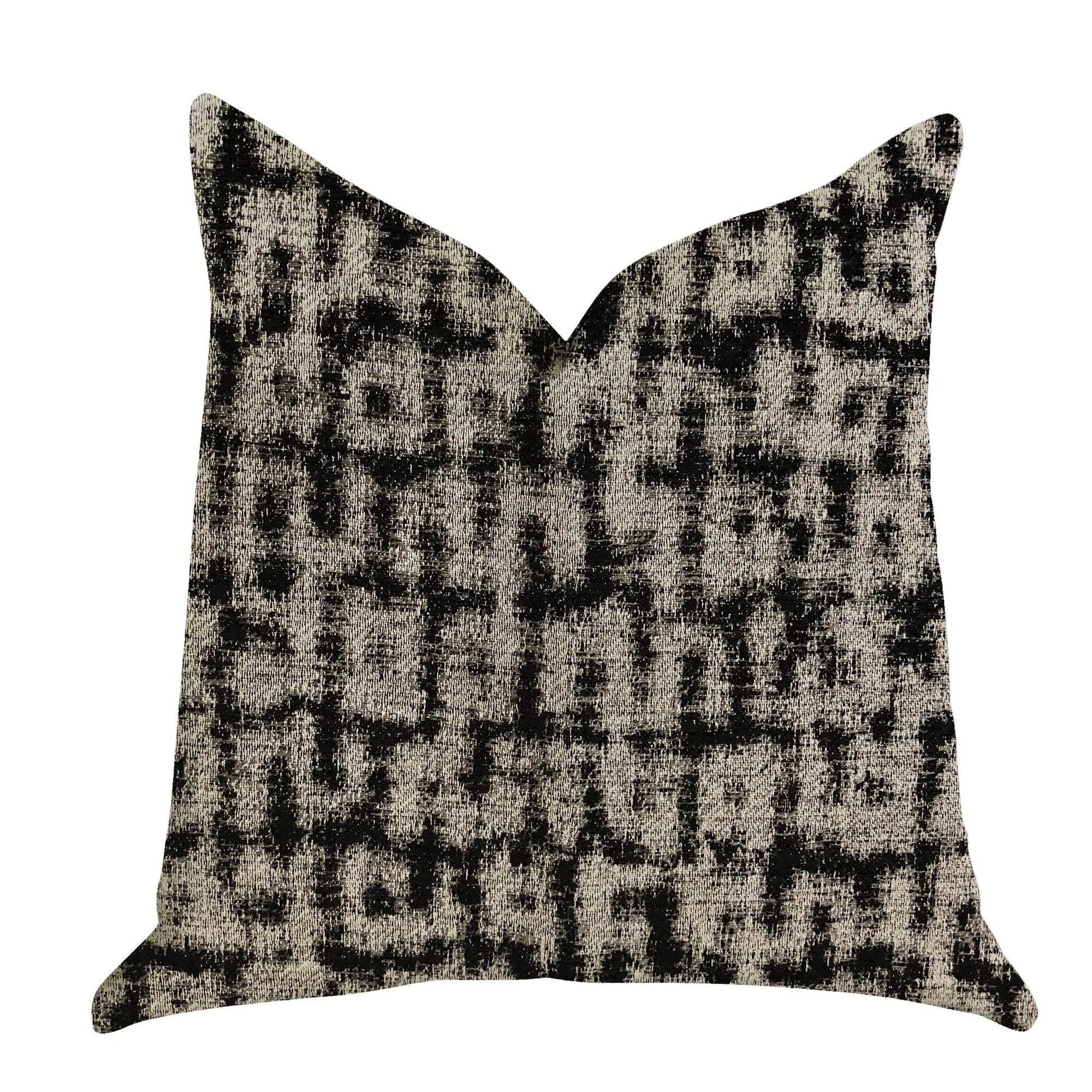 Modish Millie Luxury Throw Pillow in Black and Beige Tones - Plutus Brands