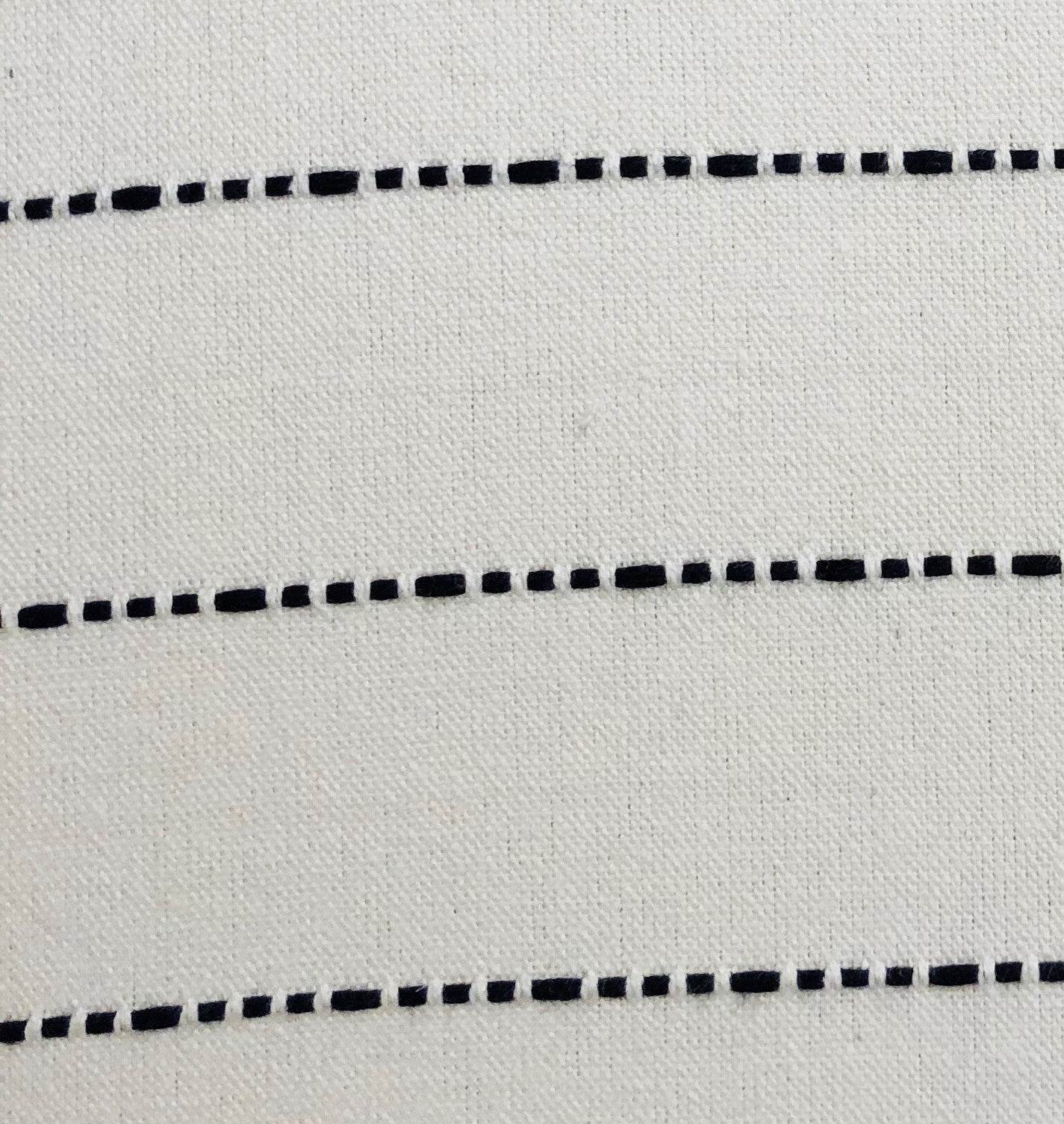 Interweave Vanilla Bean Luxury Throw Pillow in Black and White - Plutus Brands