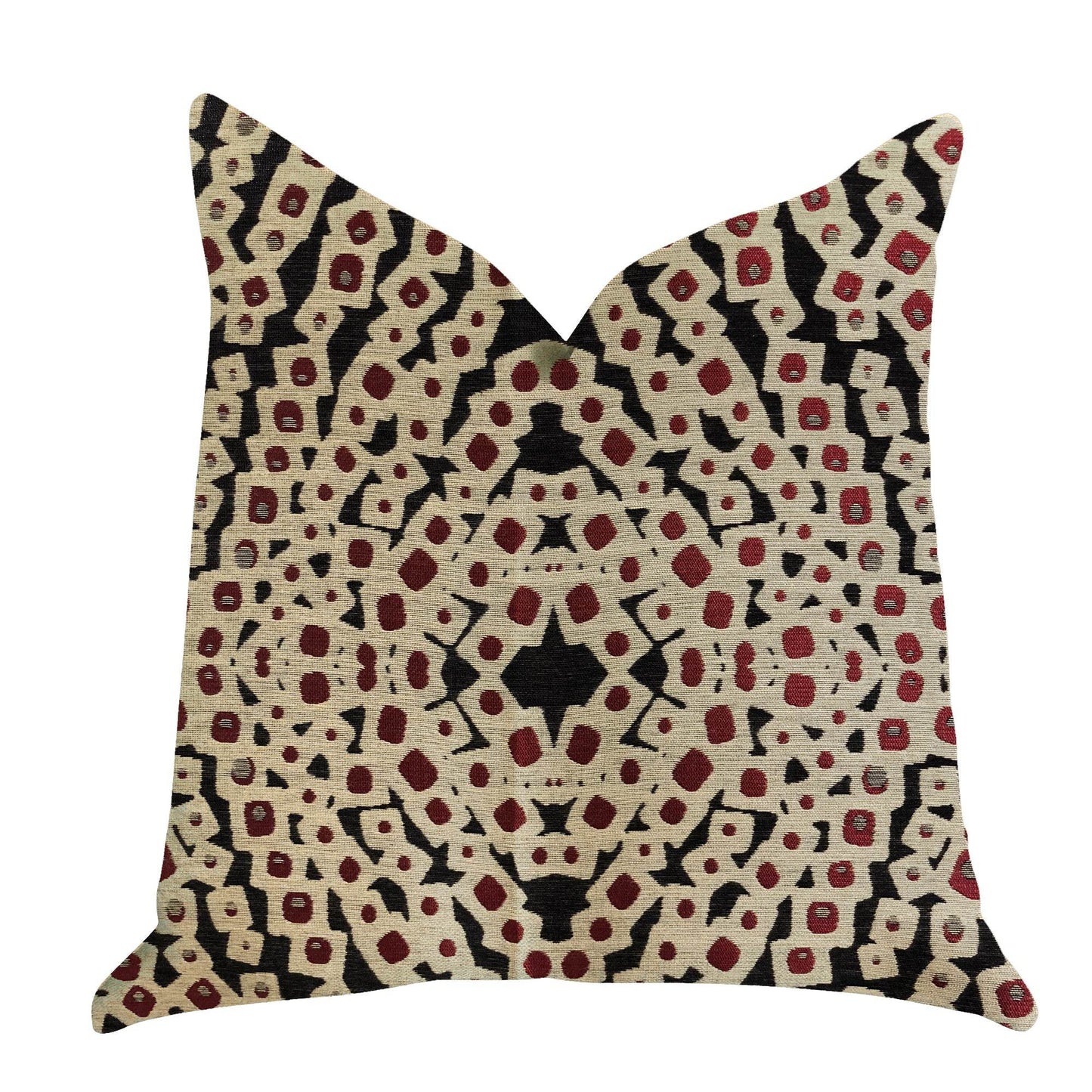 Scarlet Gem Luxury Throw Pillow in Red and Black - Plutus Brands