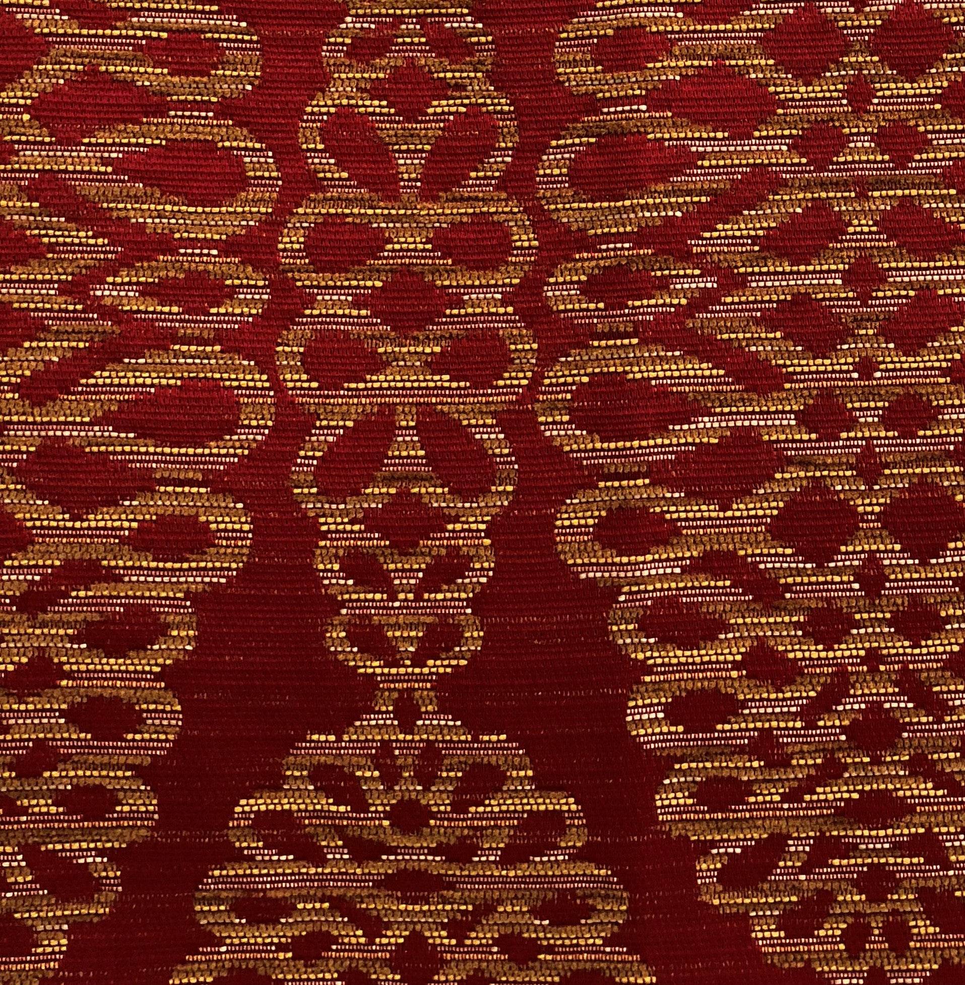 Sweet Henna Luxury Throw Pillow in Red and Gold - Plutus Brands