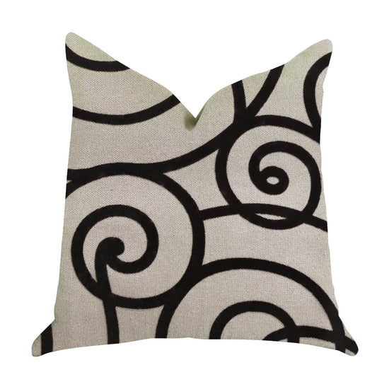 Moda Capella Black and White Luxury Throw Pillow - Plutus Brands